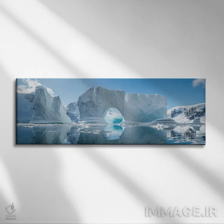 تابلو دکوراتیو Antarctic Peninsula, Antarctica" - "یخچال های شناور در… اثر پانورامیک ایمجز - نمای روبهرو روی دیوار