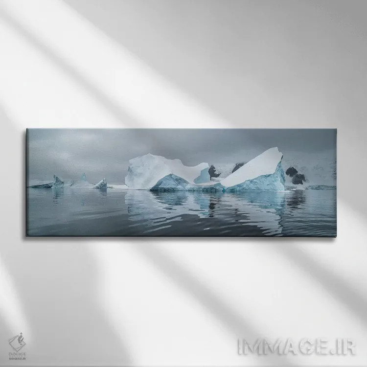 تابلو دکوراتیو Iceberg Graveyard, Lemaire Channel, Antarctic Peninsula… اثر پانورامیک ایمجز - نمای روبهرو روی دیوار
