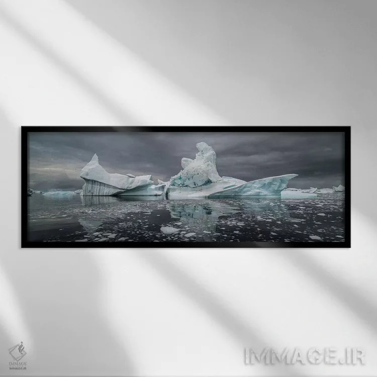 تابلو دکوراتیو Iceberg Graveyard, Lemaire Channel, Antarctic Peninsula… اثر پانورامیک ایمجز - نمای قابدار مشکی