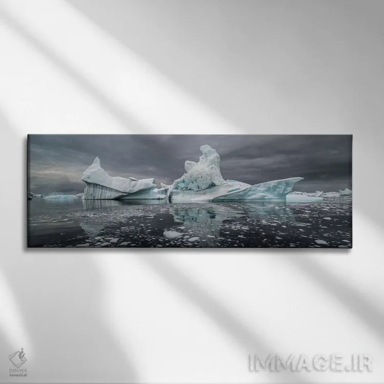 تابلو دکوراتیو Iceberg Graveyard, Lemaire Channel, Antarctic Peninsula… اثر پانورامیک ایمجز - نمای روبهرو روی دیوار