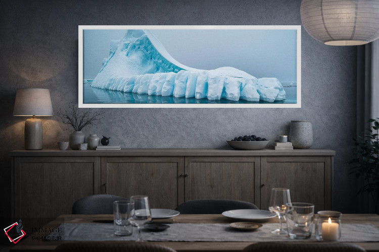 تابلو دکوراتیو Iceland" - "یخچال طبیعی در حال جریان به سوی اقیانوس، ای… اثر پانورامیک ایمجز - D4W