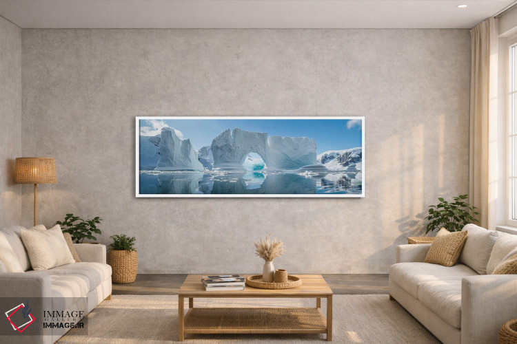 تابلو دکوراتیو Antarctic Peninsula, Antarctica" - "یخچال های شناور در… اثر پانورامیک ایمجز - D3W