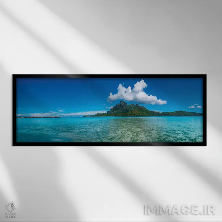 تابلو دکوراتیو Hawaii, USA" - "امواج شدید در حال برخورد به ساحل، هاوای… اثر پانورامیک ایمجز - نمای قابدار مشکی