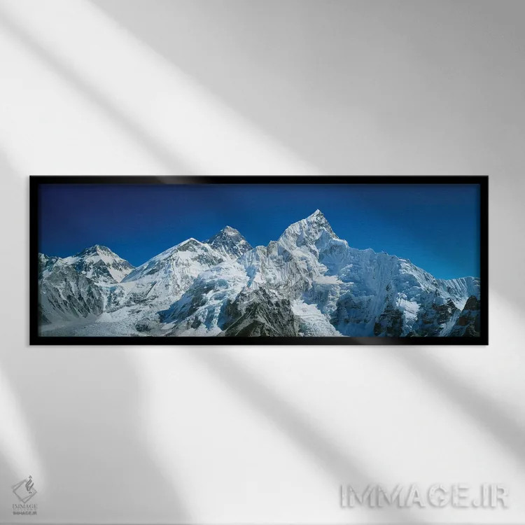 تابلو دکوراتیو Himalayas, Khumba Region, Nepal" - "نمای از زاویه پایین… اثر پانورامیک ایمجز - نمای قابدار مشکی