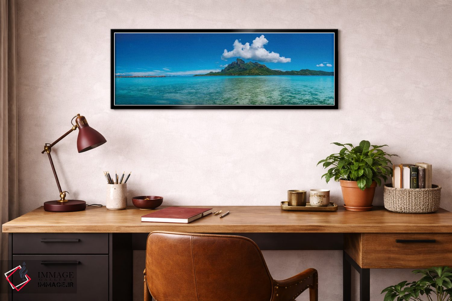 تابلو دکوراتیو Hawaii, USA" - "امواج شدید در حال برخورد به ساحل، هاوای… اثر پانورامیک ایمجز - D4B