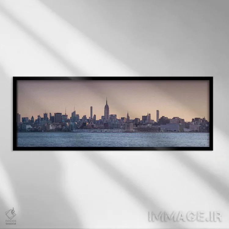 تابلو دکوراتیو New York City, New York State, USA" - "چشم انداز افق من… اثر پانورامیک ایمجز - نمای قابدار مشکی