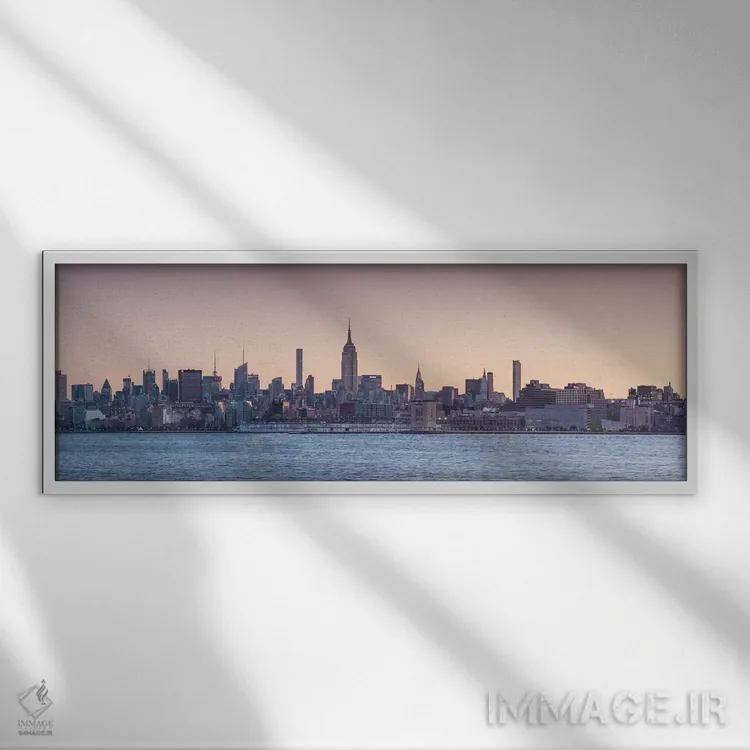 تابلو دکوراتیو New York City, New York State, USA" - "چشم انداز افق من… اثر پانورامیک ایمجز - نمای قابدار سفید