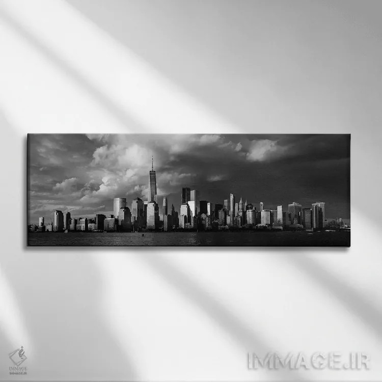 تابلو دکوراتیو Freedom Tower, NY" - "غروب خیره کننده شهر نیویورک در سی… اثر پانورامیک ایمجز - نمای روبهرو روی دیوار