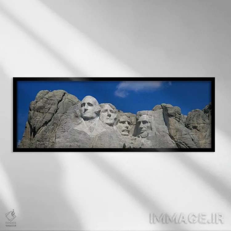 تابلو دکوراتیو South Dakota, USA" - "کوه راش مور، داکوتای جنوبی، آمریک… اثر پانورامیک ایمجز - نمای قابدار مشکی