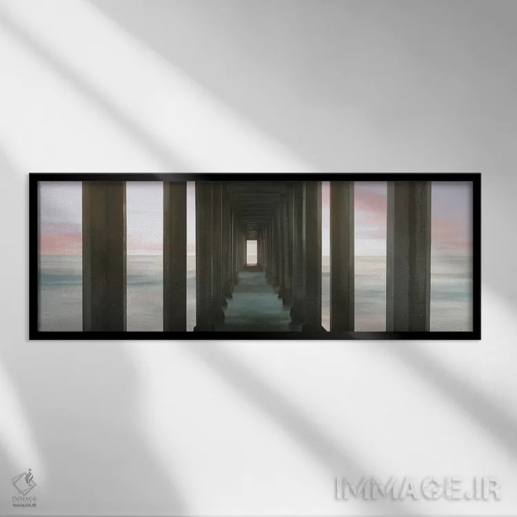 تابلو دکوراتیو اسکله اسکریپس به سوی اقیانوس آرام، لا جولا، سن دیگو، شه… اثر پانورامیک ایمجز - نمای قابدار مشکی