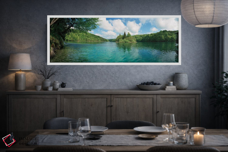 تابلو دکوراتیو نمای زیبای یک دریاچه، پارک ملی دریاچه های پلیتویس، شهرس… اثر پانورامیک ایمجز - D3W