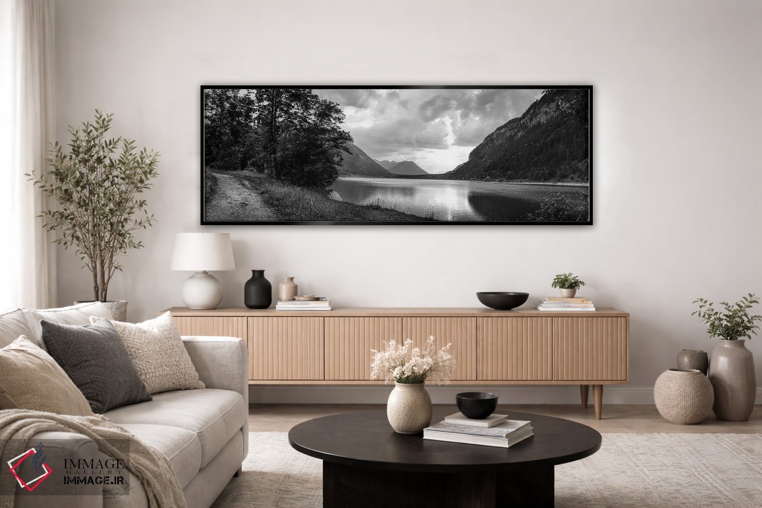 تابلو دکوراتیو نمای زیبا از دریاچه، دریاچه سیلوین اشتاین، بایرن، آلمان اثر پانورامیک ایمجز - D5B