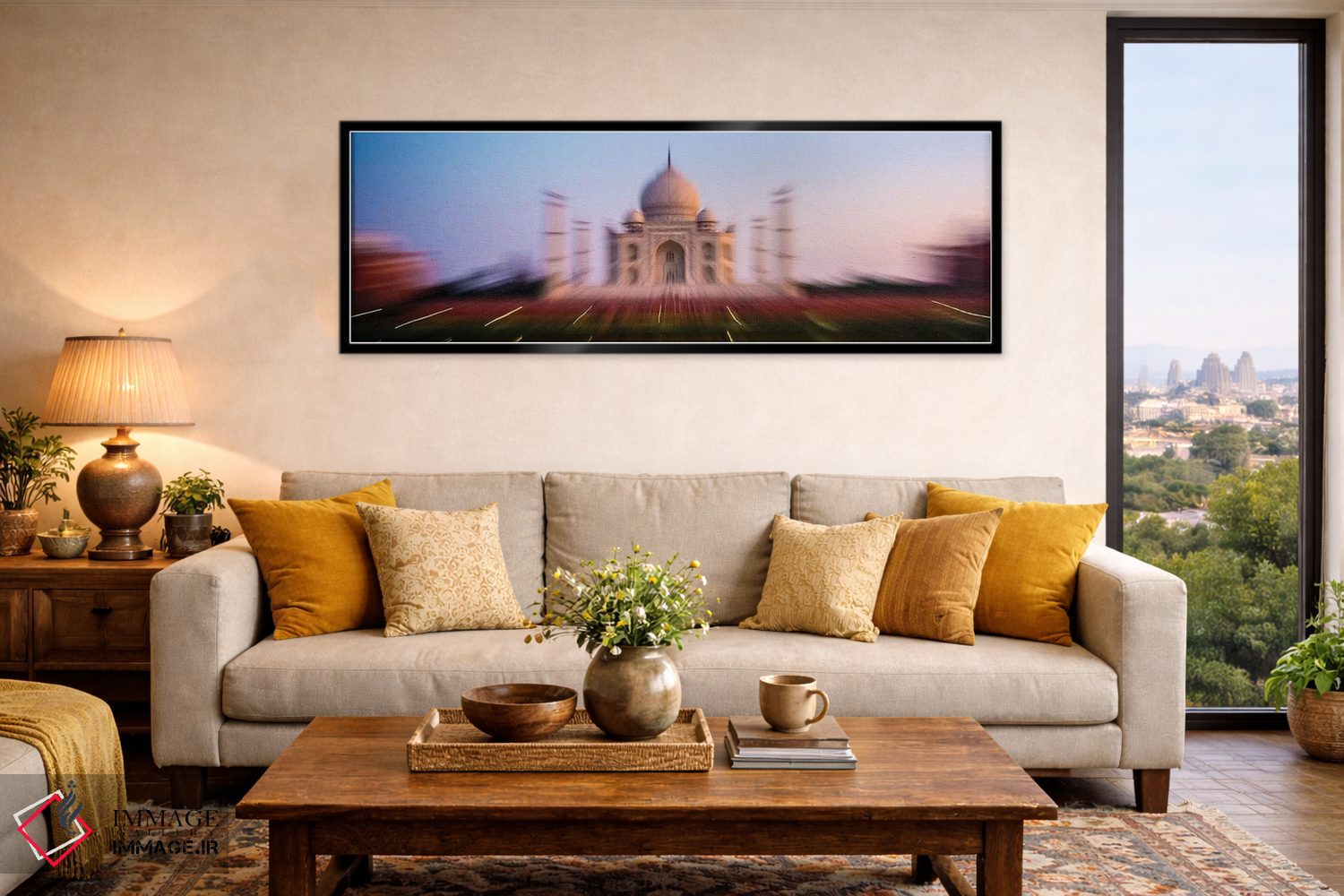 تابلو دکوراتیو "نمای خارجی تاج محل، آگرا، اوتار پرادش، هند" اثر پانورامیک ایمجز - D6B