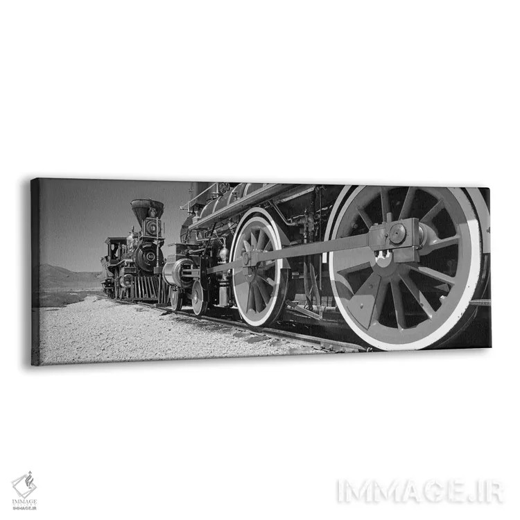تابلو دکوراتیو "موتور قطار بر روی ریل، سایت تاریخی اسپایک طلایی، یوتا… اثر پانورامیک ایمجز - نمای پرسپکتیو محصول