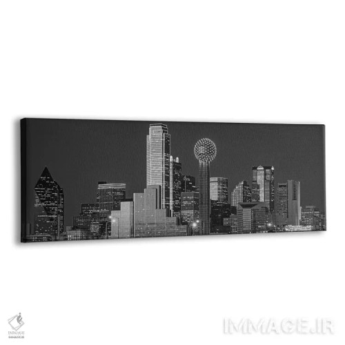 تابلو دکوراتیو "ایالات متحده، تگزاس، دالاس، نمای پانورامیک از افق شهری… اثر پانورامیک ایمجز - نمای پرسپکتیو محصول