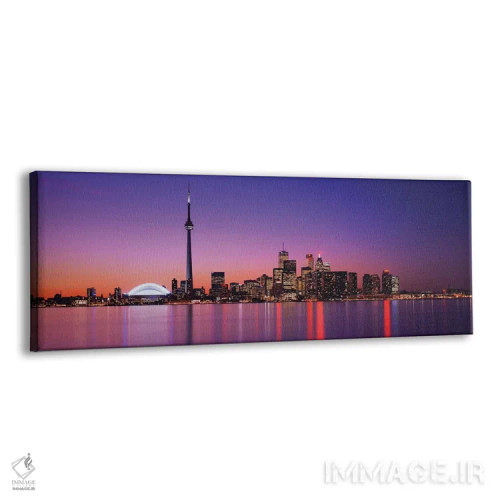 تابلو دکوراتیو "نمایی از آسمان شب بر فراز تورنتو، اونتاریو، کانادا" اثر پانورامیک ایمجز - نمای پرسپکتیو محصول