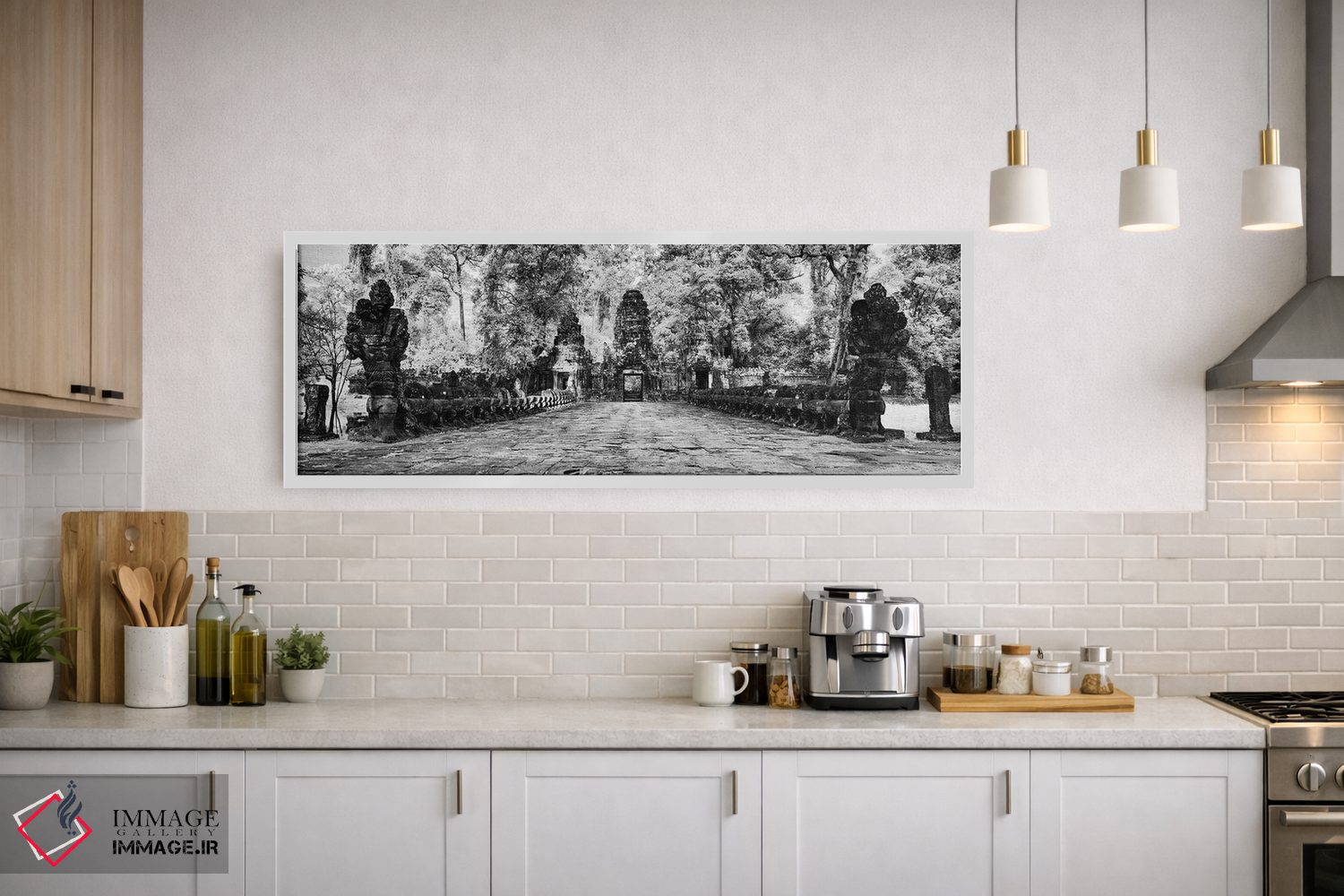 تابلو دکوراتیو "دروازه غربی معبد خمری پراه خان، سیه ریاپ، کامبوج" اثر پانورامیک ایمجز - D1W