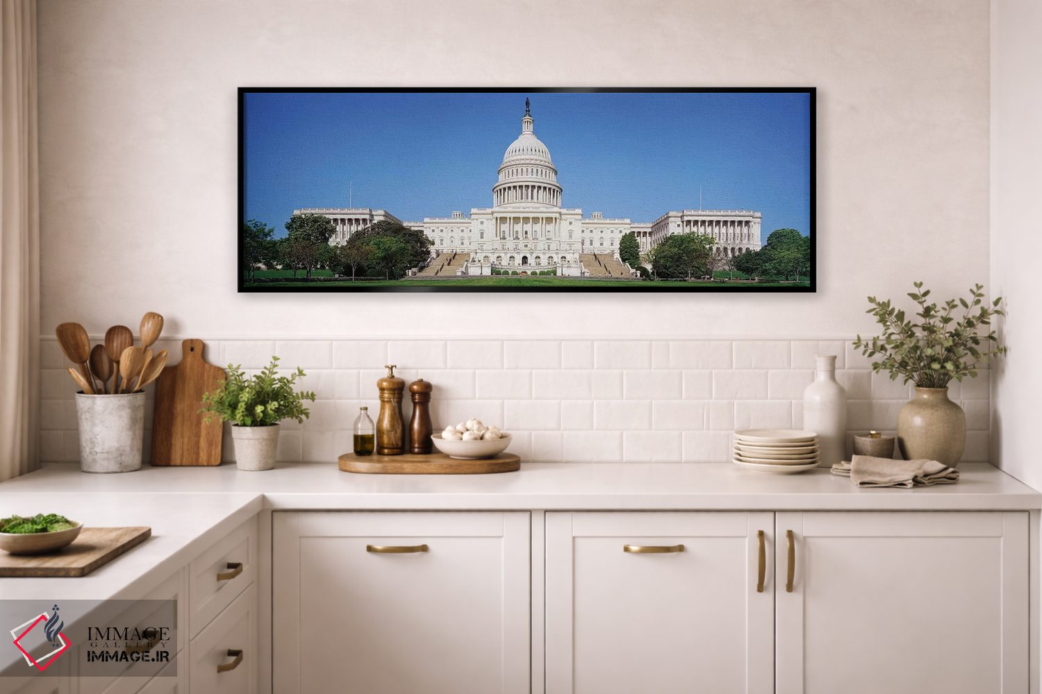 تابلو دکوراتیو "ساختمان کنگره ایالات متحده، واشنگتن دی.سی، ایالات متحد… اثر پانورامیک ایمجز - D2B