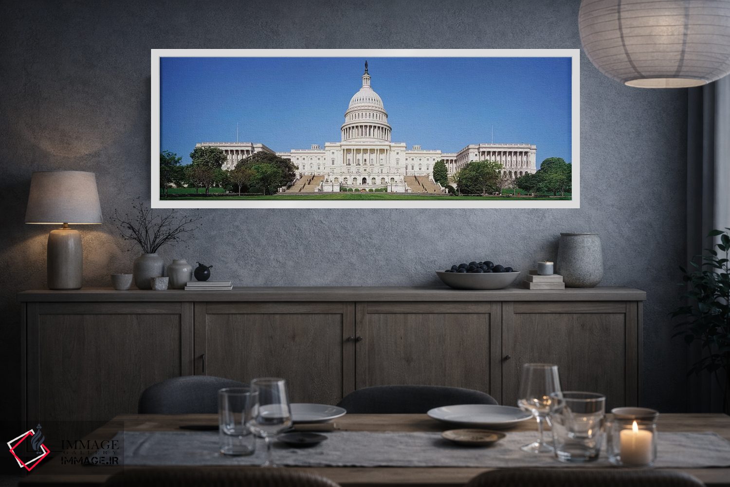 تابلو دکوراتیو "ساختمان کنگره ایالات متحده، واشنگتن دی.سی، ایالات متحد… اثر پانورامیک ایمجز - D4W
