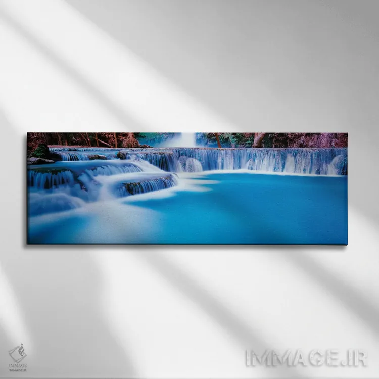 تابلو دکوراتیو "آبشار در یک جنگل، آبشار مونی، دره هاواسو، منطقه رزرویش… اثر پانورامیک ایمجز - نمای روبهرو روی دیوار