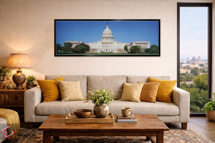 تابلو دکوراتیو "ساختمان کنگره ایالات متحده، واشنگتن دی.سی، ایالات متحد… اثر پانورامیک ایمجز - D6B