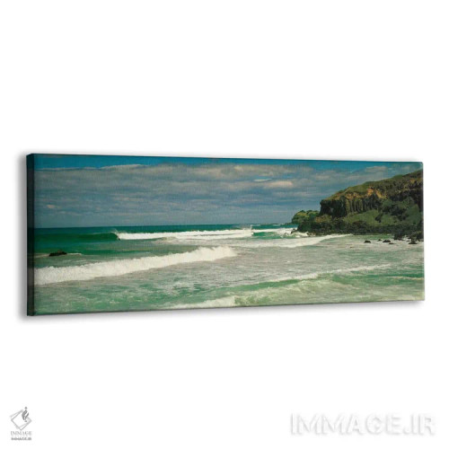 تابلو دکوراتیو "موج ها که به ساحل می شکنند، پشت سر لنکس هد، نیو ساوت و… اثر پانورامیک ایمجز - نمای پرسپکتیو محصول