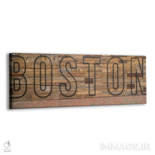 تابلو دکوراتیو کلمه "بوستون" روی دیوار چوبی، بوستون، ماساچوست، ایالات… اثر پانورامیک ایمجز - نمای پرسپکتیو محصول