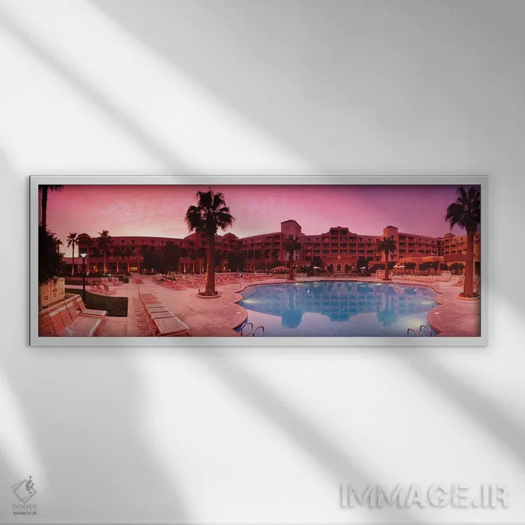 تابلو دکوراتیو استراحتگاه پالم اسپرینگز اثر پانورامیک ایمجز - نمای قابدار سفید