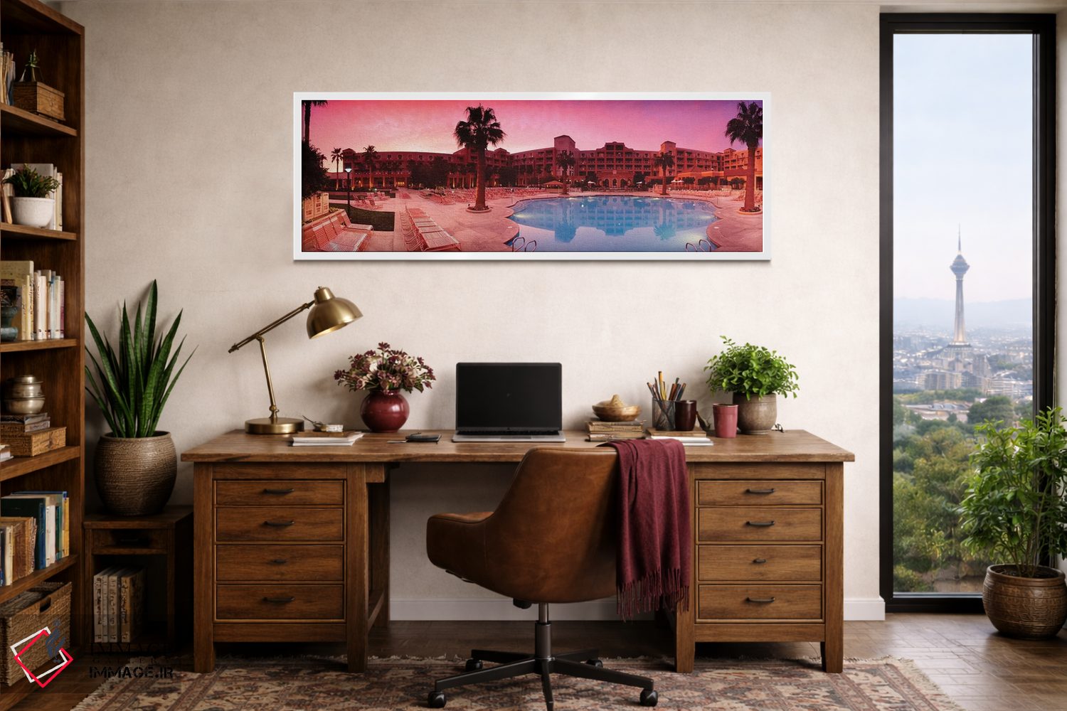 تابلو دکوراتیو استراحتگاه پالم اسپرینگز اثر پانورامیک ایمجز - D2W