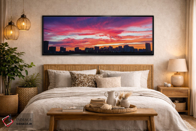 تابلو دکوراتیو چشم انداز غروب رو به مرکز پزشکی و دانشگاه رایس، هیوستون… اثر پانورامیک ایمجز - D5B