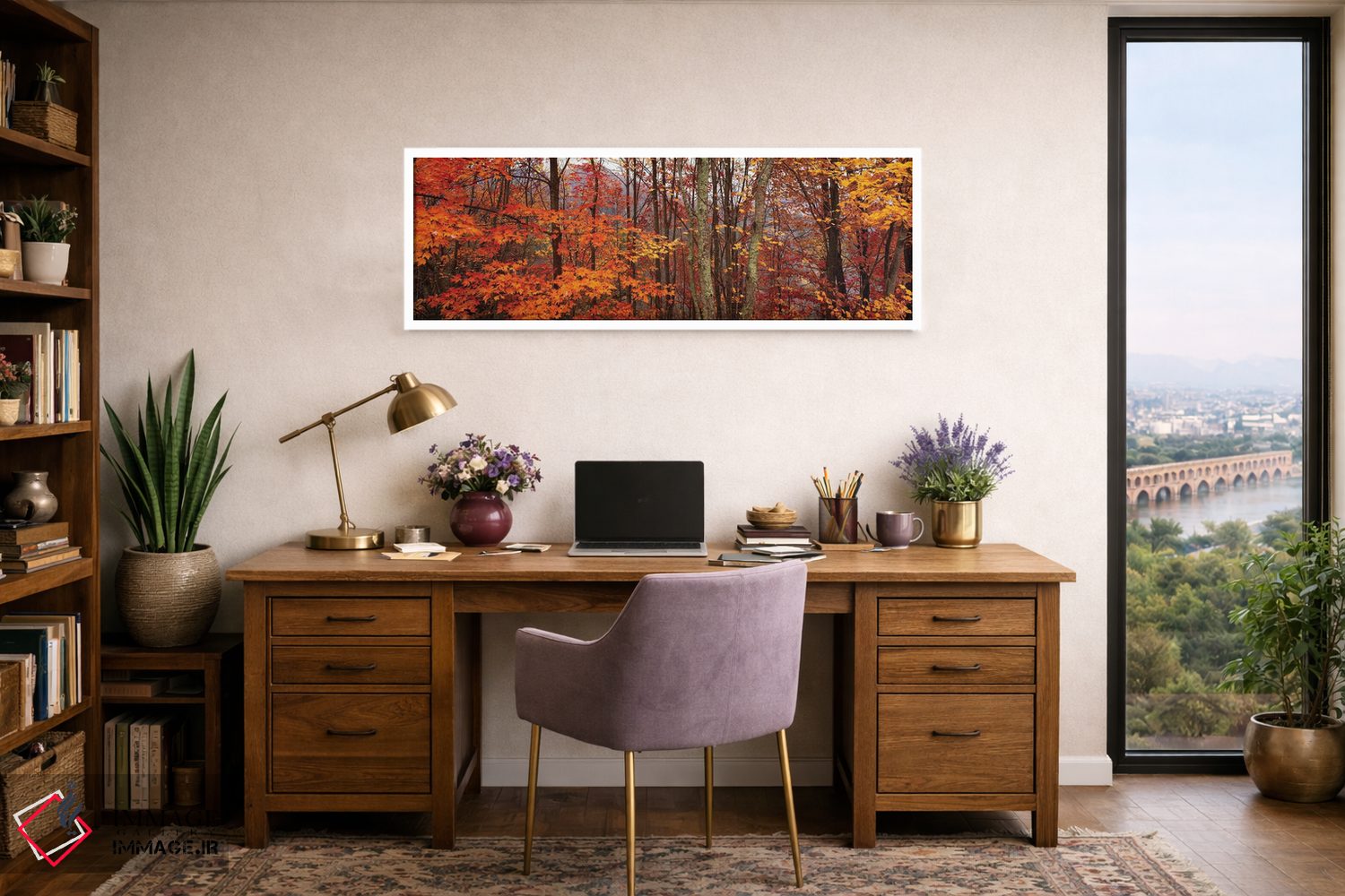 تابلو دکوراتیو درختان پاییزی در پارک ملی کوه های دودی بزرگ، کارولینای… اثر پانورامیک ایمجز - D1W