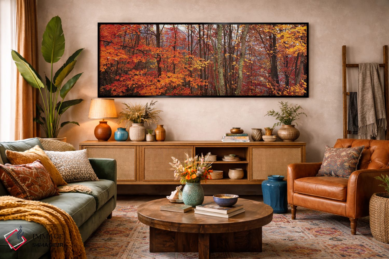 تابلو دکوراتیو درختان پاییزی در پارک ملی کوه های دودی بزرگ، کارولینای… اثر پانورامیک ایمجز - D4B