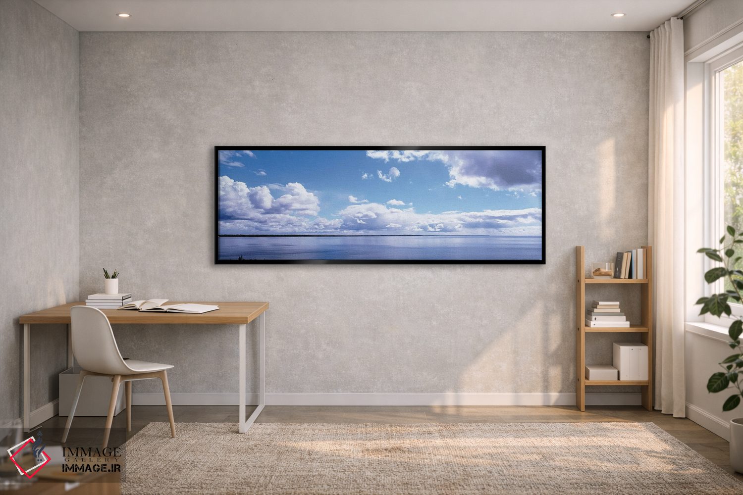 تابلو دکوراتیو ابرها بر فراز دریاچه، جاده ۲، دریاچه میشیگان، میشیگان… اثر پانورامیک ایمجز - D1B