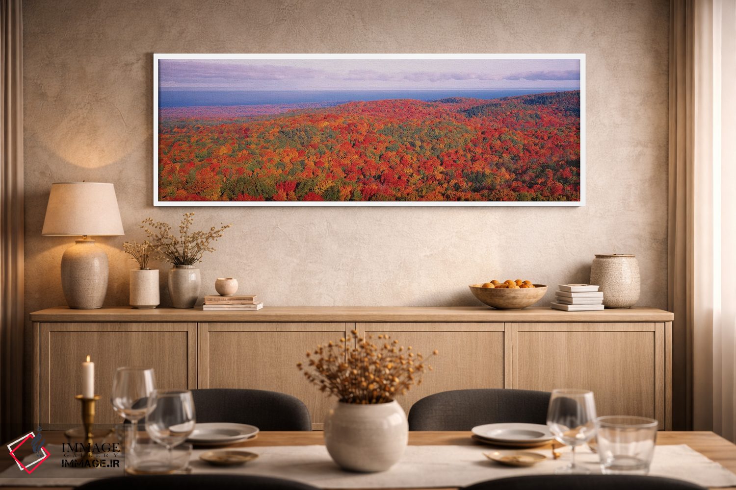 تابلو دکوراتیو قله اوج پاییز در پارک ایالتی ویرجینیای کوه های خارپشت… اثر پانورامیک ایمجز - D1W
