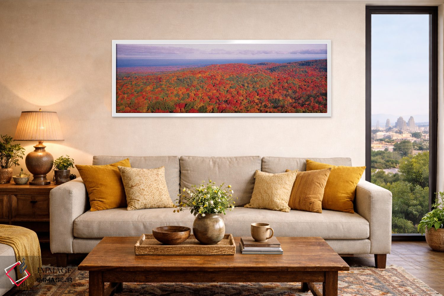 تابلو دکوراتیو قله اوج پاییز در پارک ایالتی ویرجینیای کوه های خارپشت… اثر پانورامیک ایمجز - D4W