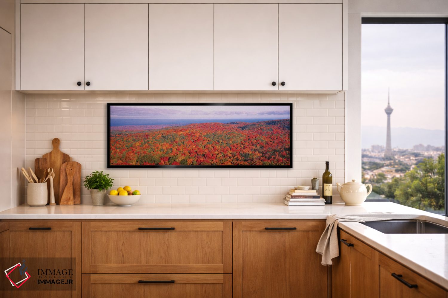 تابلو دکوراتیو قله اوج پاییز در پارک ایالتی ویرجینیای کوه های خارپشت… اثر پانورامیک ایمجز - D5B