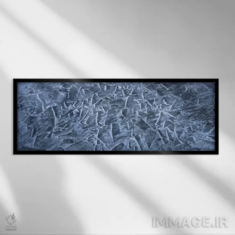تابلو دکوراتیو یخ های شکسته روی رودخانه سنت لارنس، مونترال، کانادا اثر پانورامیک ایمجز - نمای قابدار مشکی