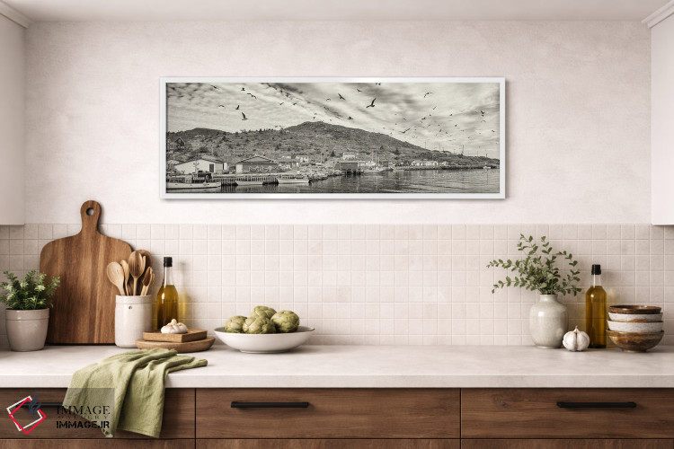 تابلو دکوراتیو قایق های ماهیگیری، پتی هاربر، شبه جزیره آوالون، جزیره ن… اثر پانورامیک ایمجز - D2W