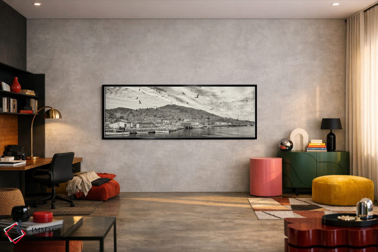 تابلو دکوراتیو قایق های ماهیگیری، پتی هاربر، شبه جزیره آوالون، جزیره ن… اثر پانورامیک ایمجز - D5B