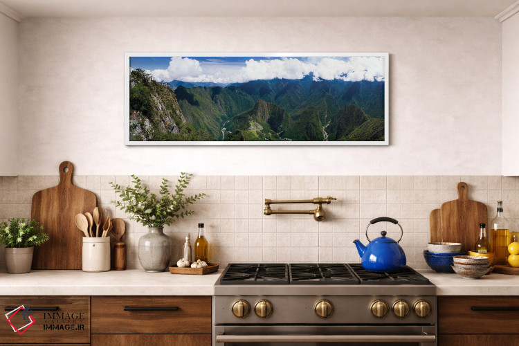تابلو دکوراتیو خرابه های اینکا در ماچو پیکچو و قله هوئینا پیکچو، آگوآس… اثر پانورامیک ایمجز - D1W