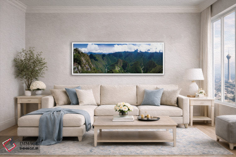 تابلو دکوراتیو خرابه های اینکا در ماچو پیکچو و قله هوئینا پیکچو، آگوآس… اثر پانورامیک ایمجز - D4W