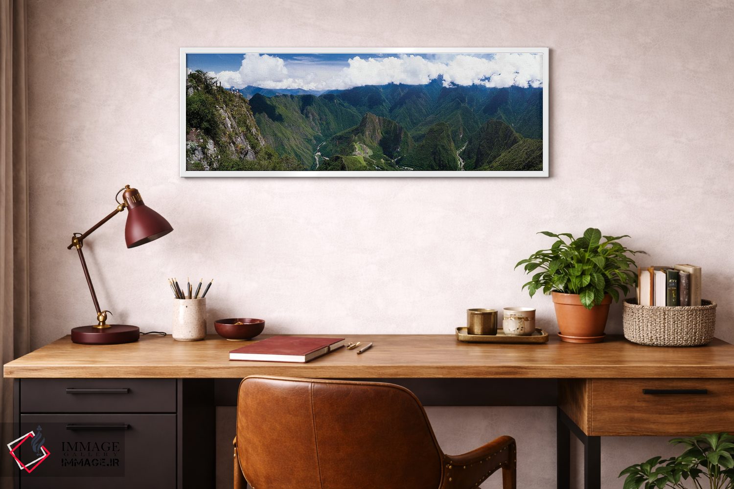 تابلو دکوراتیو خرابه های اینکا در ماچو پیکچو و قله هوئینا پیکچو، آگوآس… اثر پانورامیک ایمجز - D3W