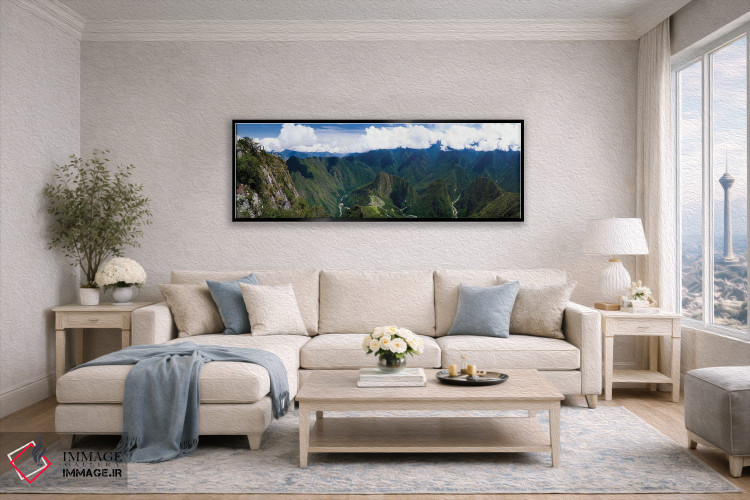 تابلو دکوراتیو خرابه های اینکا در ماچو پیکچو و قله هوئینا پیکچو، آگوآس… اثر پانورامیک ایمجز - D5B