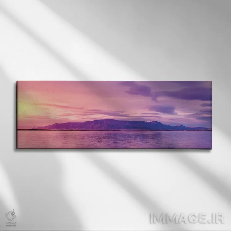 تابلو دکوراتیو Reykjavik, Iceland" - "کوه اسجا در غروب، ریکیاویک، ایسل… اثر پانورامیک ایمجز - نمای روبهرو روی دیوار