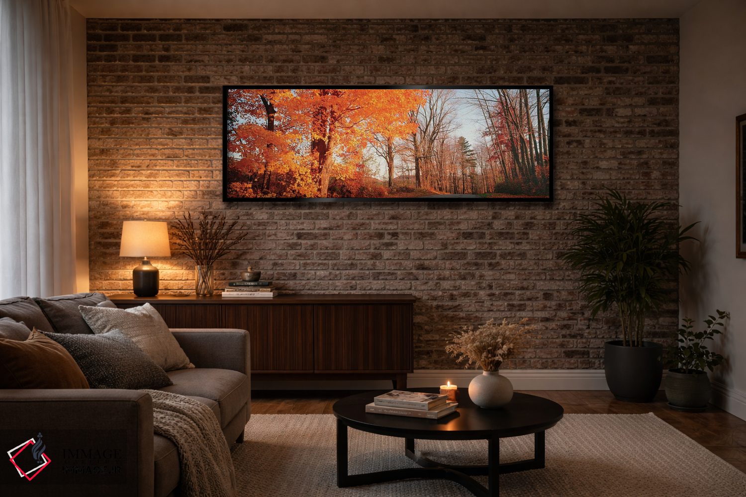 تابلو دکوراتیو درخت افرا در پاییز، تپه های لیچفیلد، کانکتیکات، ایالات… اثر پانورامیک ایمجز - D3B