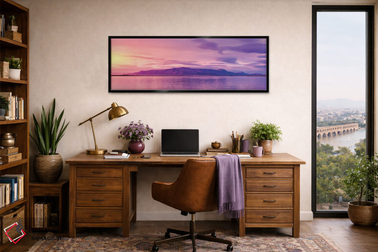 تابلو دکوراتیو Reykjavik, Iceland" - "کوه اسجا در غروب، ریکیاویک، ایسل… اثر پانورامیک ایمجز - D2B