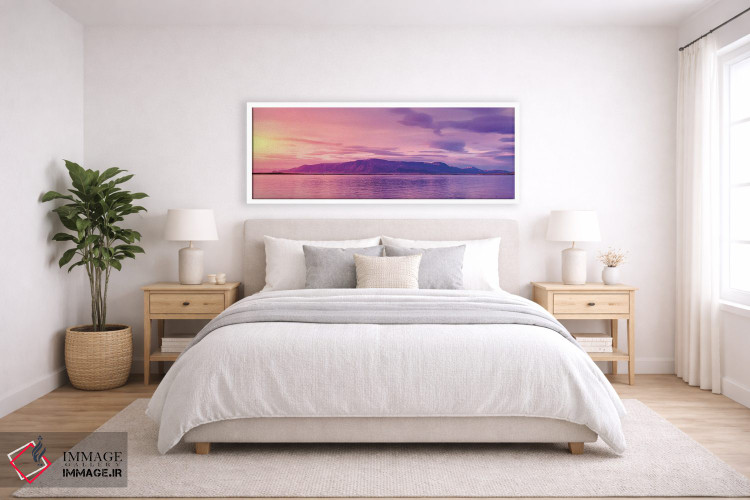 تابلو دکوراتیو Reykjavik, Iceland" - "کوه اسجا در غروب، ریکیاویک، ایسل… اثر پانورامیک ایمجز - D4W