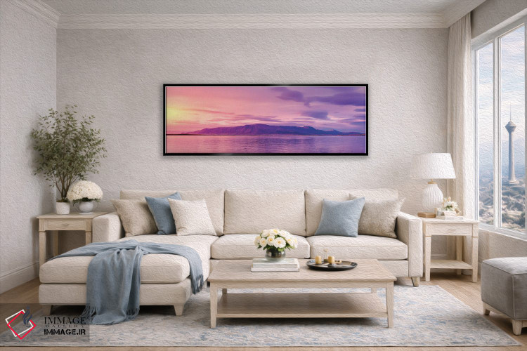 تابلو دکوراتیو Reykjavik, Iceland" - "کوه اسجا در غروب، ریکیاویک، ایسل… اثر پانورامیک ایمجز - D5B