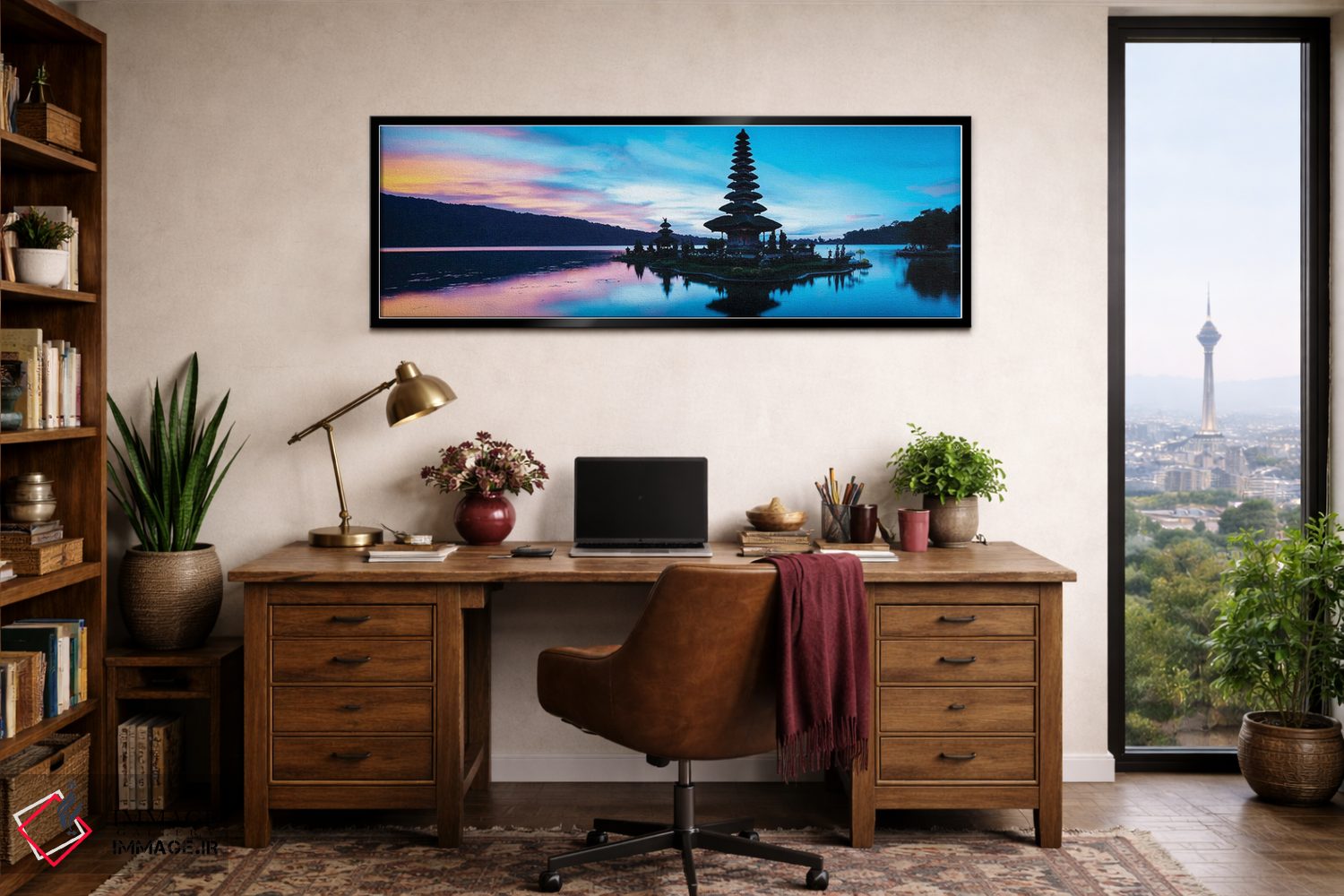 تابلو دکوراتیو Bedugal, Bali, Indonesia" - "معبد پورا اولون دانو براتا… اثر پانورامیک ایمجز - D2B