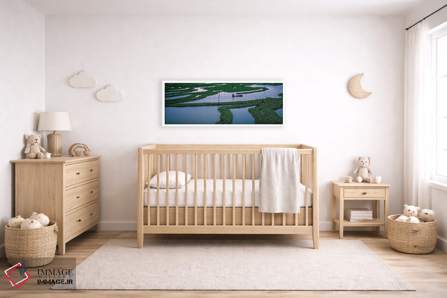 تابلو دکوراتیو Phnom Penh, Cambodia" - "کشت جلبک دریایی در مزرعه ماهی… اثر پانورامیک ایمجز - D5W